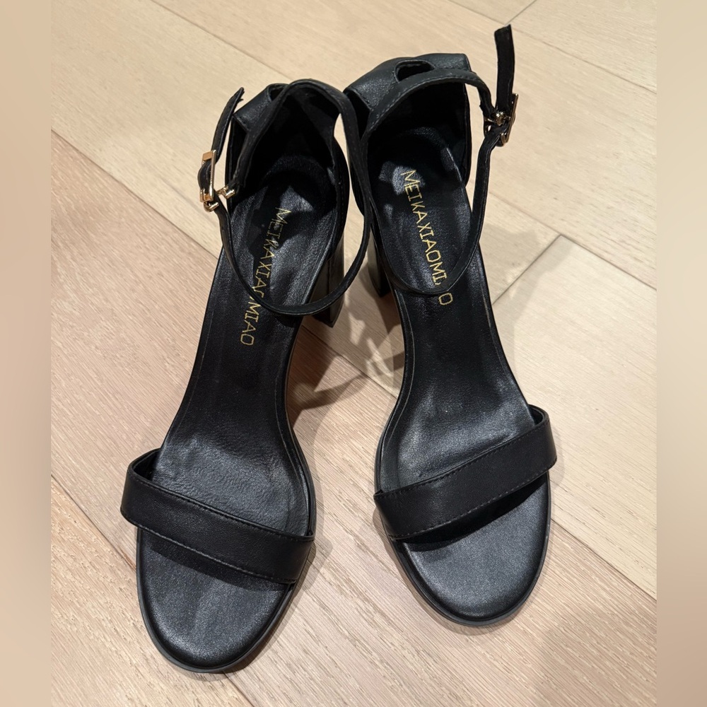 Black Leather Heels